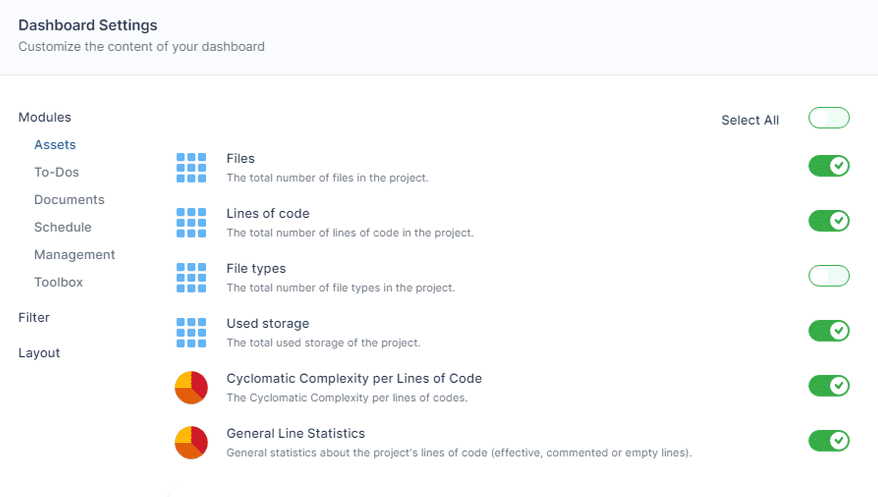 Show/Hide columns